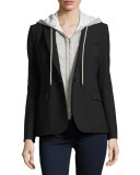 Classic Crepe Jacket, Black