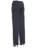 Flat Wool-Knit Pants