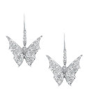 Fly By Night Mini Bat-Moth Diamond Earrings