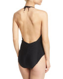 Coast Shirred-Sides Halter One-Piece Swimsuit