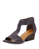 Ollie Leather City Sandal, Medium Blue