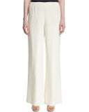 Silk Wide-Leg Pants