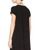 Cap-Sleeve Jersey High-Low Dress