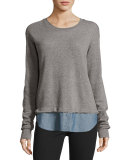 The Detention Sweatshirt, Heather Gray/Chambray