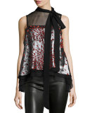 Echo Metallic Layered Top, Metallic Rust