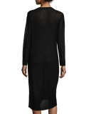 Long Sheer V-Neck Cardigan 