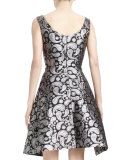Paisley Asymmetric-Hem Dress