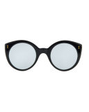 Palm Beach Mirrored Sunglasses, Black/Silver
