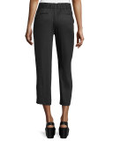 Linen-Blend Belted Culottes