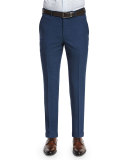 High-Performance Wool Twill Trousers, Blue