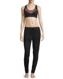 Double-Layer Mesh Athletic Sweatpants, Black