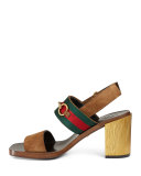 Querelle Suede Web Sandal, Marron Glace