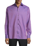 Textured Solid Dress Shirt, Pink