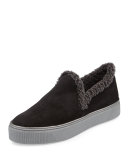 Nowplaying Shearling Sneaker, Black