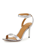 Elana Metallic 85mm Sandal, Pewter