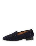 Alin Suede Loafer, Navy Blue