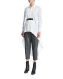 Paillette Chevron Cropped Pants, Onyx