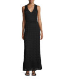 Sleeveless T-Strap Back Maxi Dress