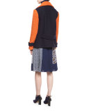 Kenzly Colorblock Textured Coat