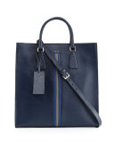 Large Saffiano Travel Tote Bag, Navy