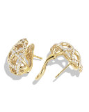 Venetian Quatrefoil Earrings with Diamonds in Gold