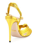 Allie Knotted Strappy Sandal, Gold