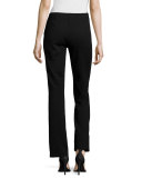 Boot-Cut Ponte Pants, Black