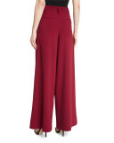 Eloise Wide-Leg Trousers, Wine