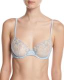 Liaison Lace Underwire Demi Bra, Light Blue