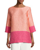 Colorblock Cloque Tunic 