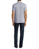 Pin-Dot Polo Shirt, Barchetta Blue