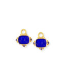 Two Cranes Intaglio 19k Gold Earring Pendants