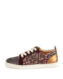 Gondola Strass Low-Top Sneaker, Burgundy