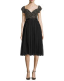 Swan Cocktail Dress, Black