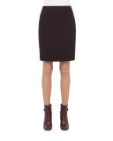 Zip-Pocket Pencil Skirt, Caimito