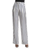 Dual-Striped Wide-Leg Pants, Dual Stripe