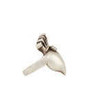 Silver Heart & Crown Ring with Diamonds