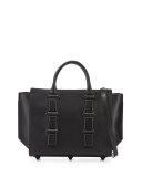 Katherine Leather Satchel Bag, Black