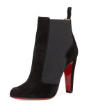 Boulevard Gored Red Sole Bootie, Black