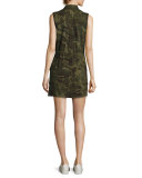 The Safari Sleeveless Camo Dress, Olive