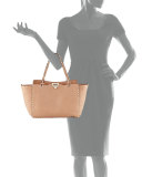 Rockstud Medium Vitello Tote Bag, Taupe