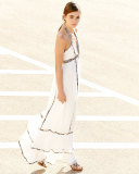 Sakara Paneled Silk Maxi Dress, Ivory