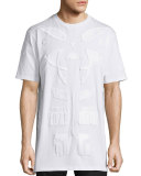 Tonal Patches Short-Sleeve T-Shirt, White