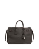 Amber Medium Leather Tote Bag