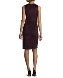 Eano L Classic Suede Sheath Dress
