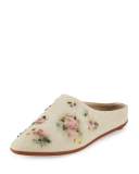 Bea Painted Canvas Slipper, Multicolor