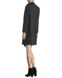 Long-Sleeve Drape-Front Knit Dress, Plus Size