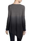 Ombre Cashmere Asymmetric Sweater