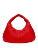 Veneta Intrecciato Large Hobo Bag, Red