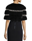 Beaded Mink-Fur Bolero